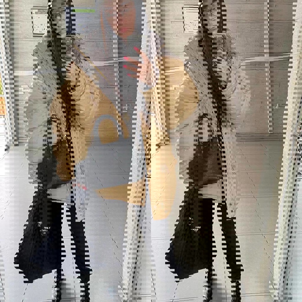 Винтажный двусторонний пуховик