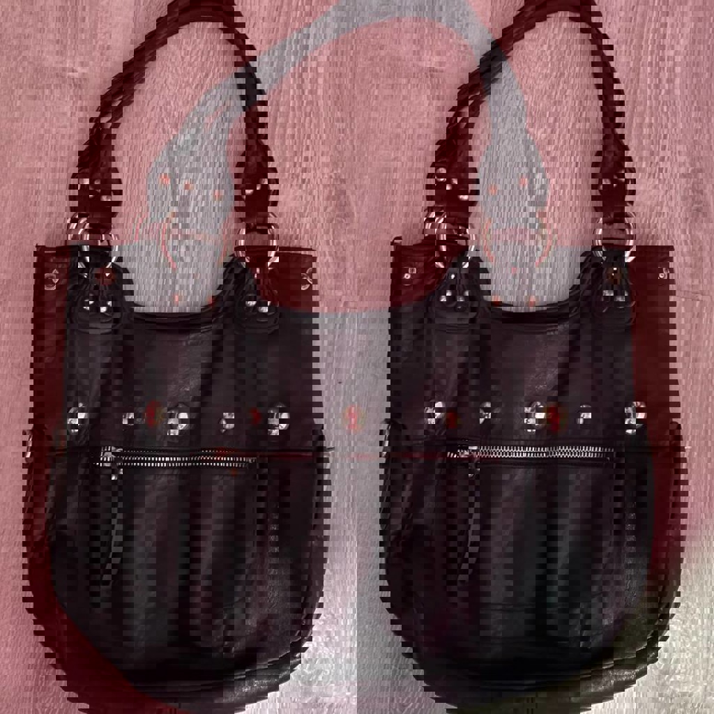 Винтажная кожанная сумка