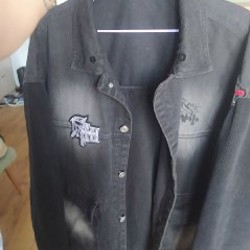 Джинсовая куртка с вельветовыми рукавами - фото 2