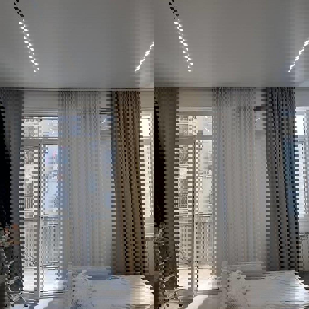 Тюль молочный