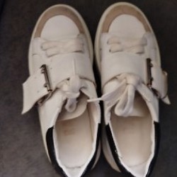 Кроссовки бело-черные - фото 7