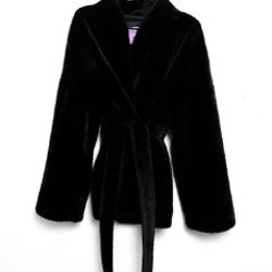 Шершавая черная шуба - фото 2