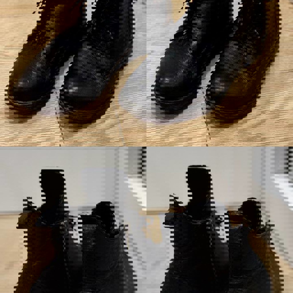 Кожаные ботинки