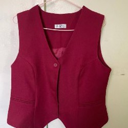 Жилетка женская бордовая - фото 3