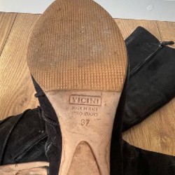 Винтажные замшевые сапоги - фото 4