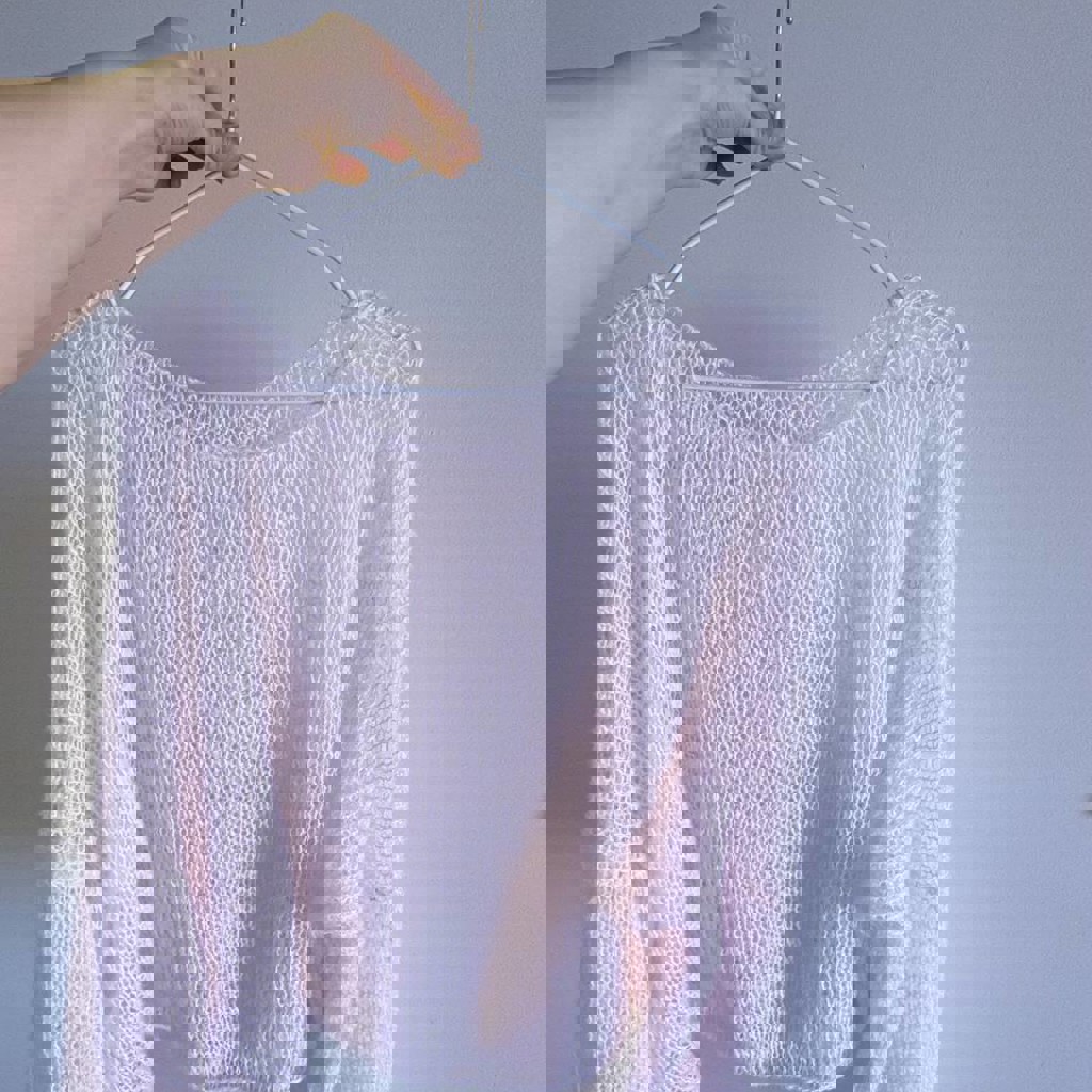 Вязаная паутинка из мохера