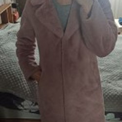 Шуба пыльно-розового цвета - фото 9