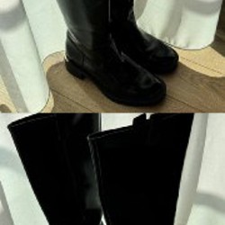 Вязаные чёрные штаны с завязками на поясе - фото 1