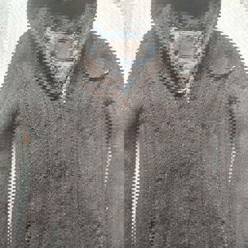 Теплая вязаная мужская куртка