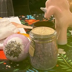 Соль и бурлящий шар для ванны с ароматом лаванды - фото 3