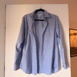 Голубая рубашка Uniqlo - фото 7