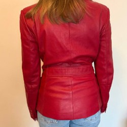 Винтажный кожаный пиджак Weekend Max Mara - фото 6