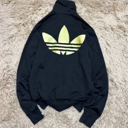Vintage Adidas With Big Logo On The Back: Black-Gold - фото 3
