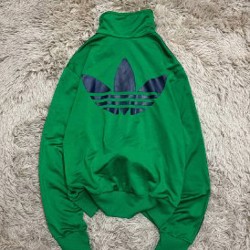 Vintage Adidas With Big Logo On The Back: Black-Gold - фото 5