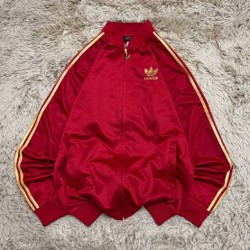 Vintage Adidas With Big Logo On The Back: Black-Gold - фото 6