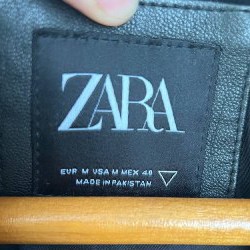Кожаная куртка мужская ZARA - фото 3