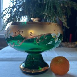 Фруктовница стеклянная с позолотой - фото 4