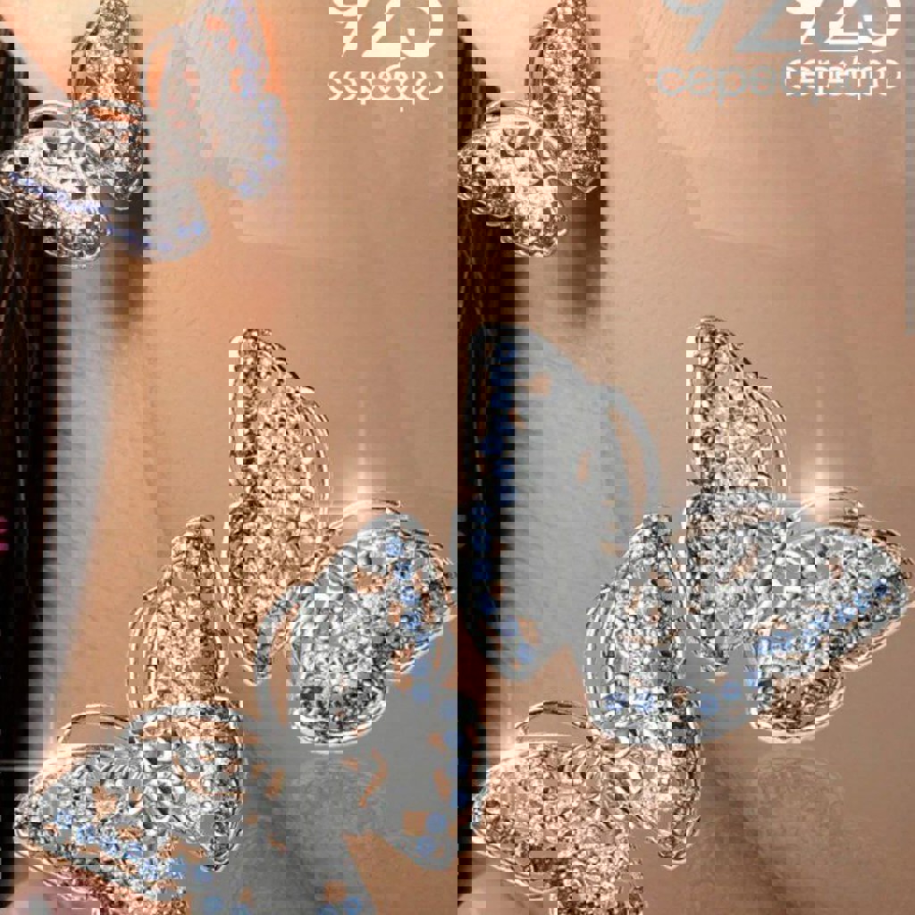 Серьги бабочки