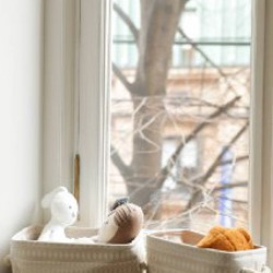 Вафельный коврик белый и серый - фото 4