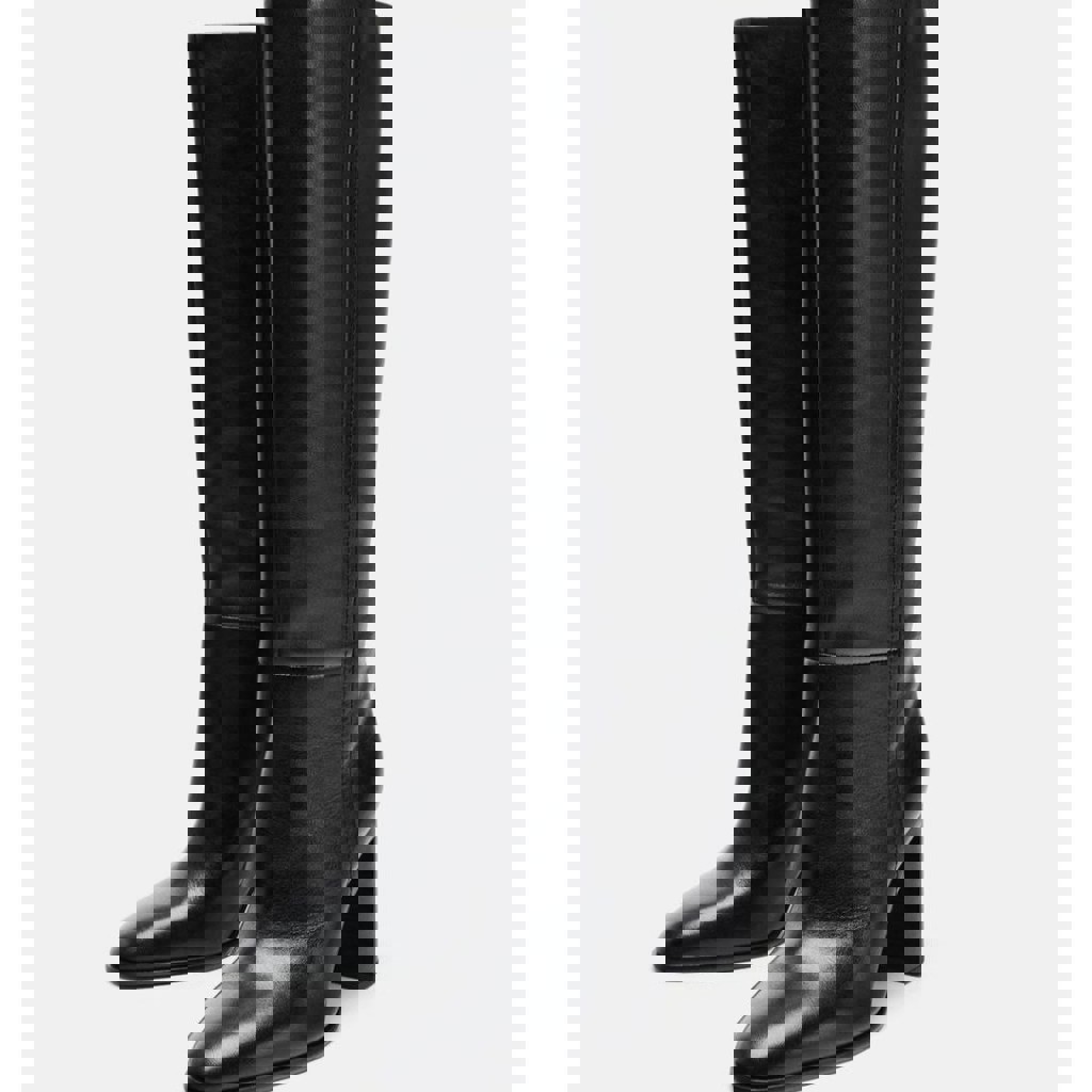 Кожаные сапоги ZARA