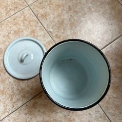 Эмалированный бидон с крышкой - фото 2