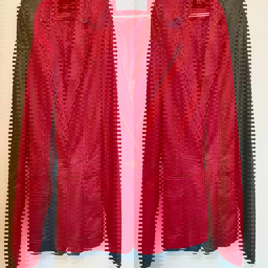 Винтажный кожаный пиджак