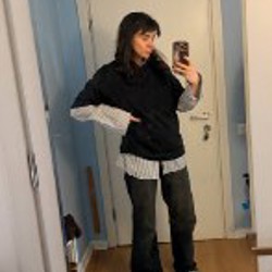 Рубашка в тонкую коричневую полоску - фото 3