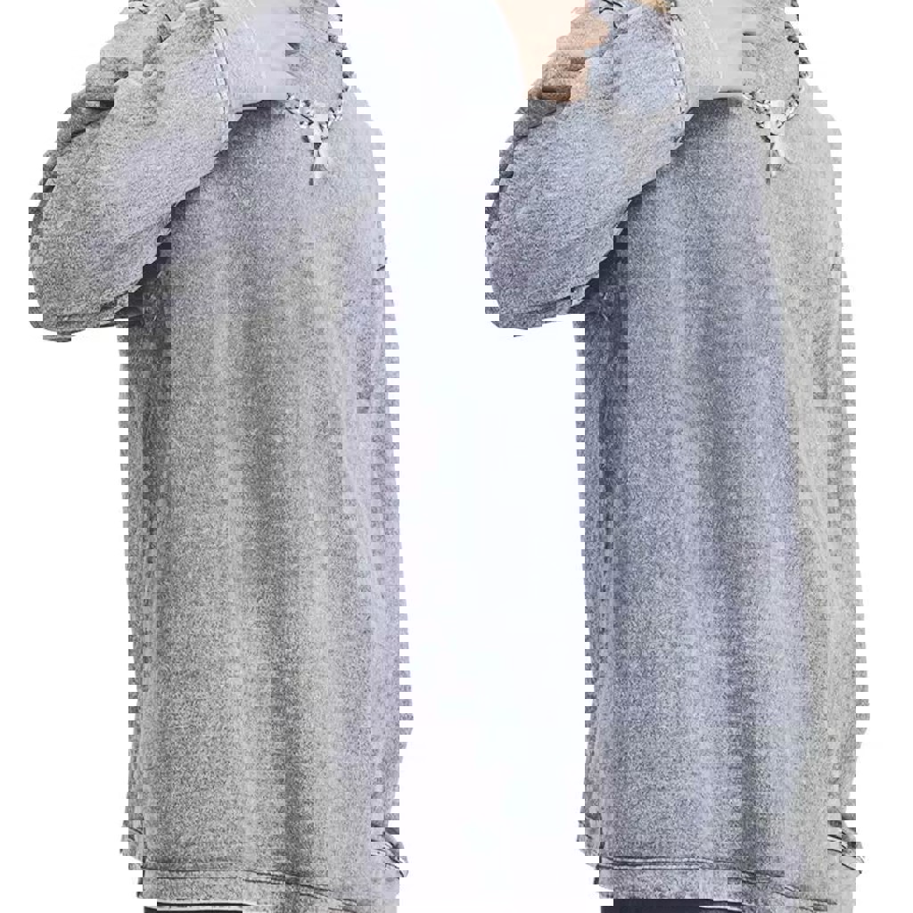 Серая лёгкая кофта лонгслив