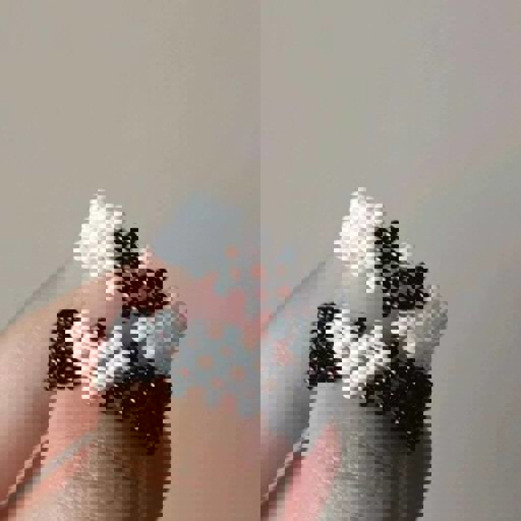 Парное кольцо из бисера