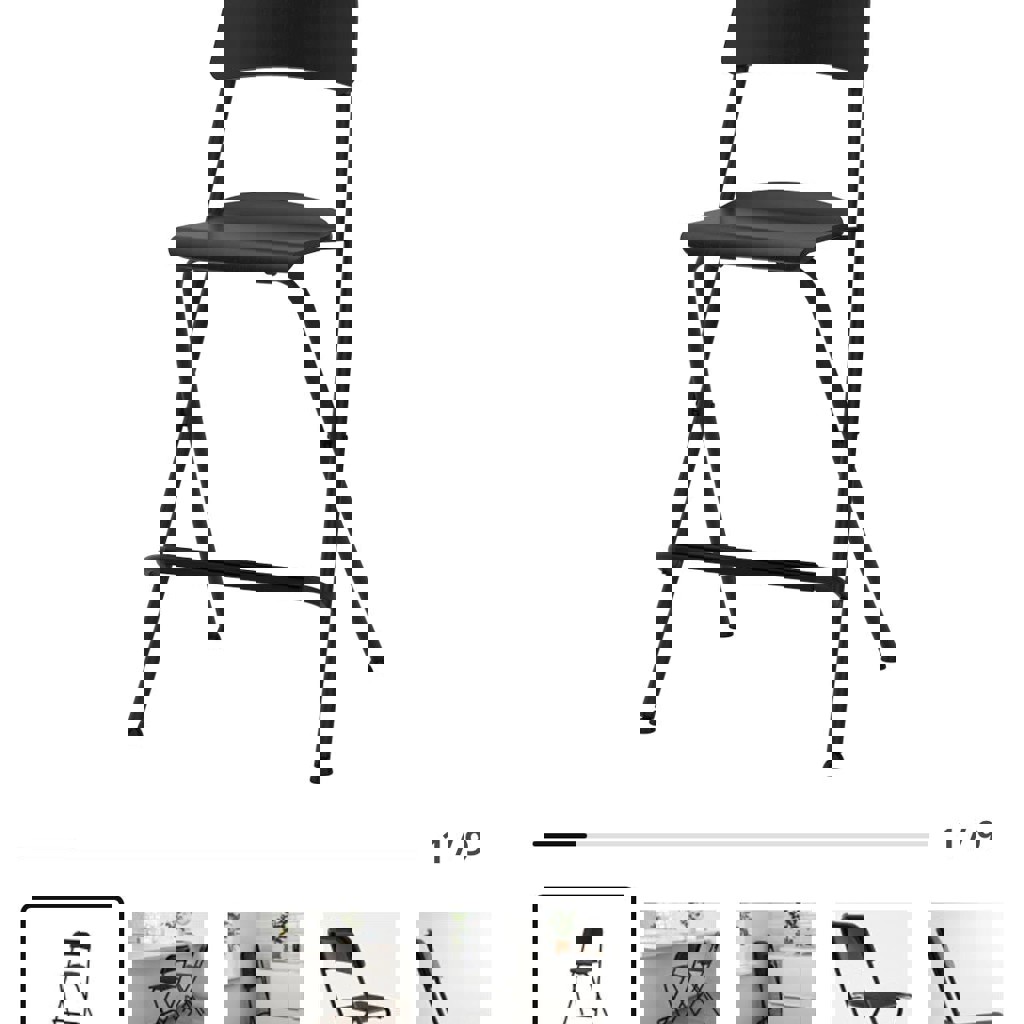 Высокий черный стул