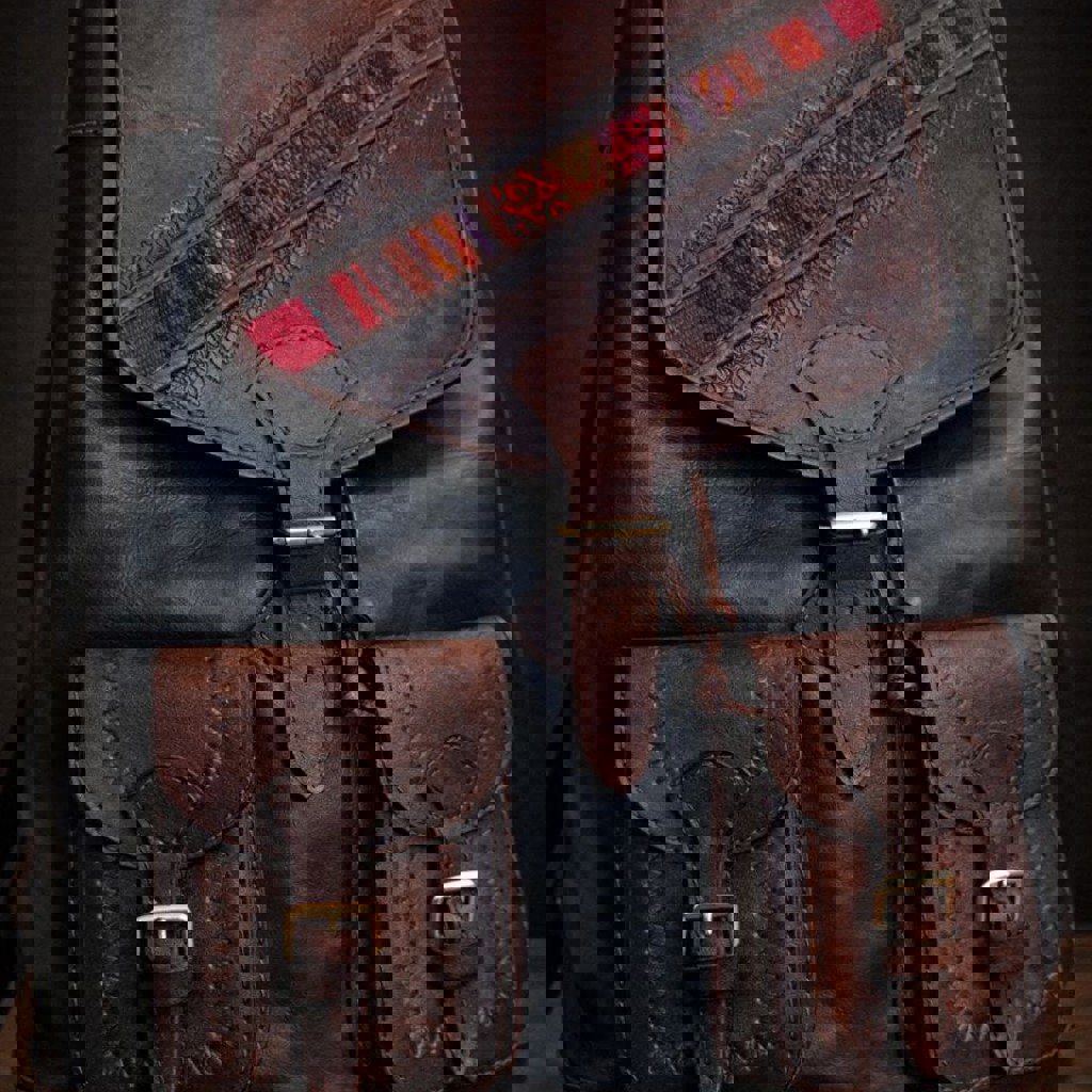 Большой рюкзак из кожи