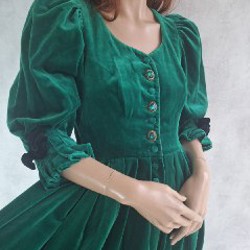 Винтажное бархатное платье - фото 2