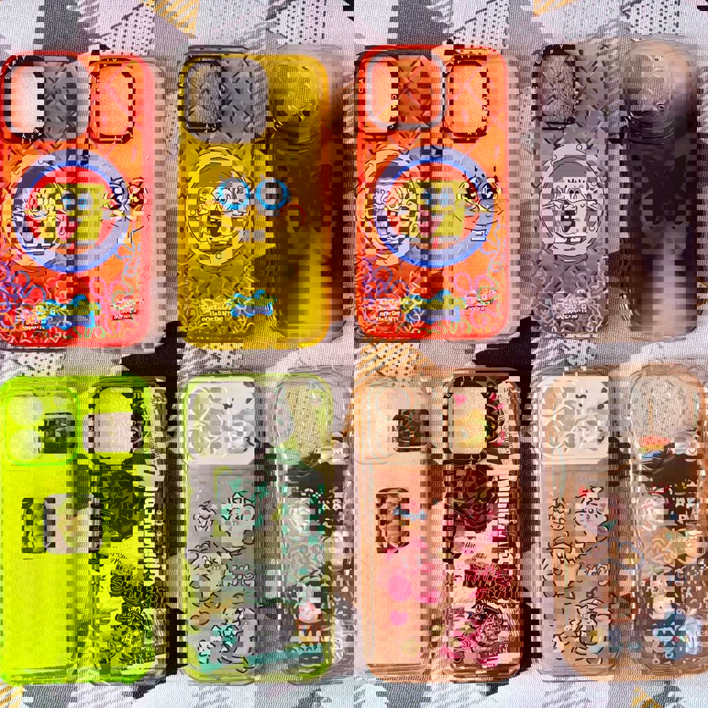 Фактурный чехол с градиентной бабочкой