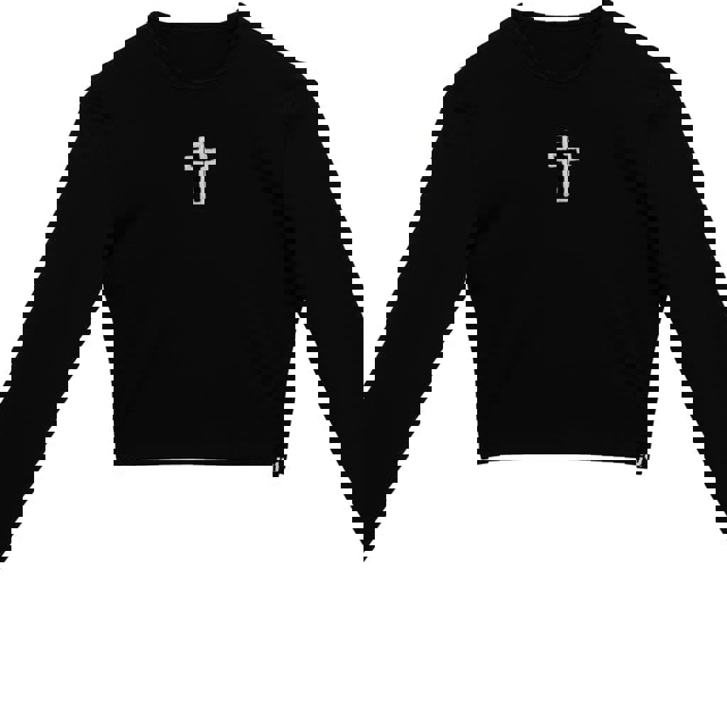 Черный топ с крестом