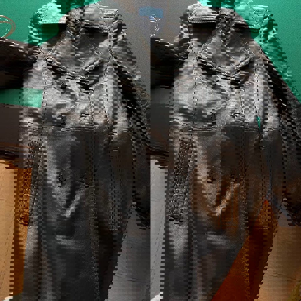 Винтажный кожаный тренч Escada Sport