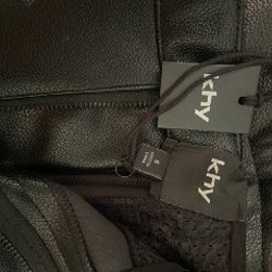 Чёрные кожаные брюки Khy - фото 3