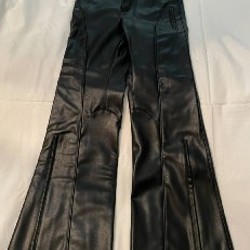 Чёрные кожаные брюки Khy - фото 4