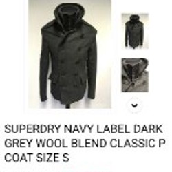 Пальто Superdry Navy Label Pea Coat - фото 9