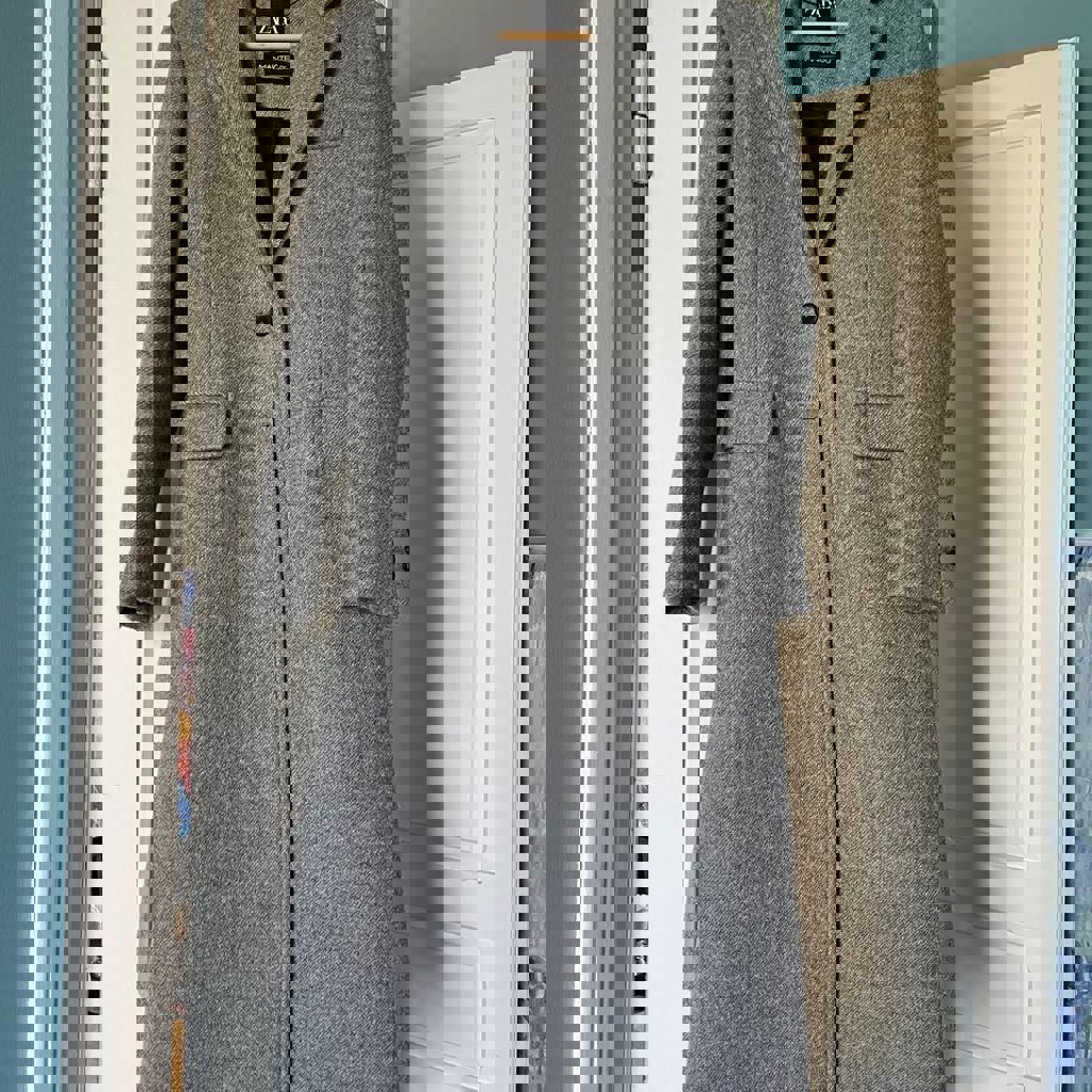 Шерстяное пальто Zara premium