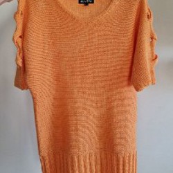 Кофта ярко-морковного цвета - фото 2