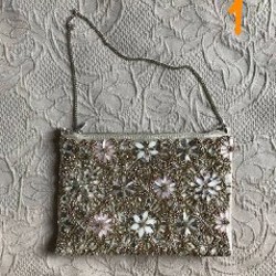 Черный клатч с камнями - фото 1