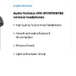 Беспроводные наушники Audio-Technica ATH-SPORT90BTBK - фото 5