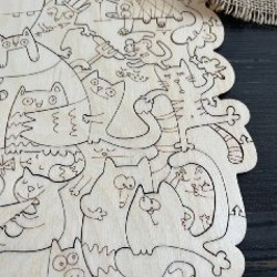 Деревянные пазлы «Кошатник» - фото 3