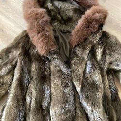 Шуба бобровая коричневая - фото 8