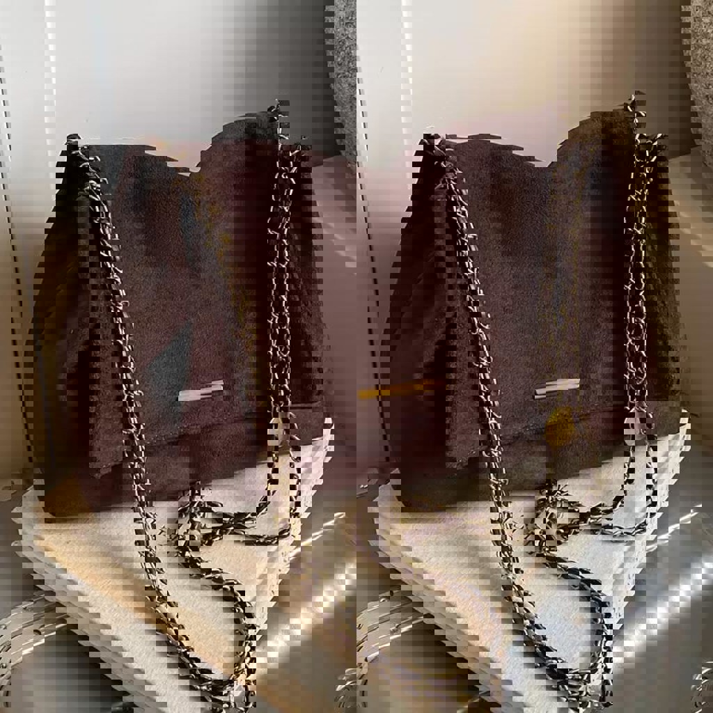 Элегантная сумка кофейного цвета