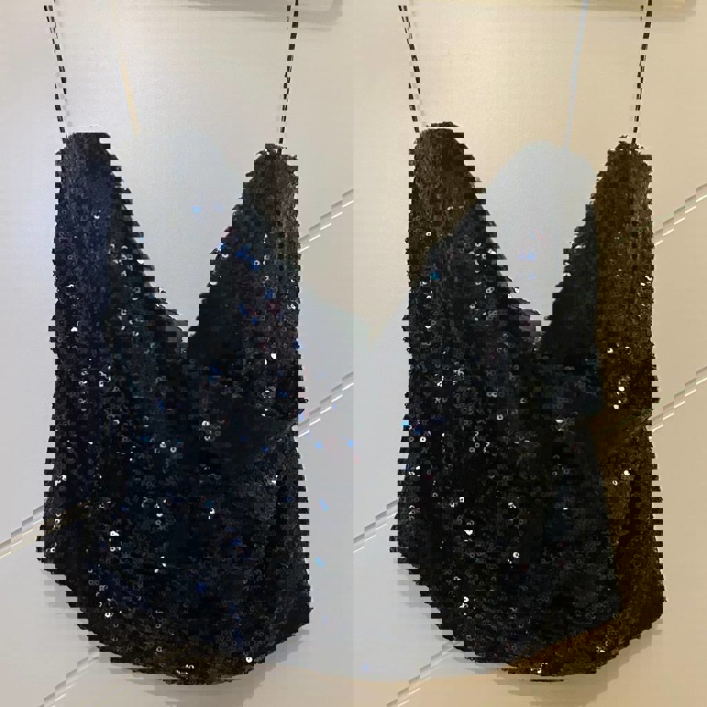 Корсетный топ с пайетками