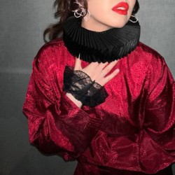 Набор горгера и нарукавники черный - фото 2