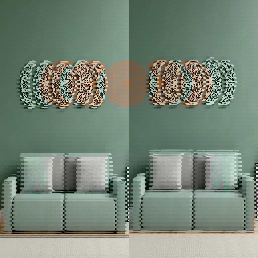 Сет настенных панно 'Фазы Луны' 25 см