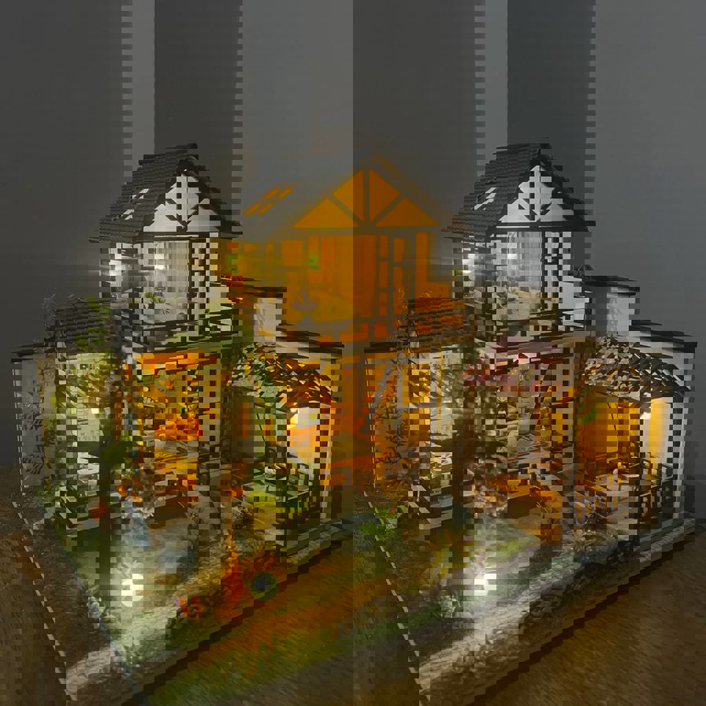 Диорама японский сад с подсветкой