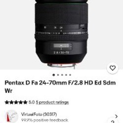 Pentax HD D FA 24-70mm f/2.8 ED SDM WR - фото 7